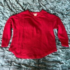 Sweet Romeo red sweater 3/4 sleeves size medium